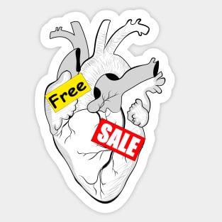 Heart for Sale Sticker